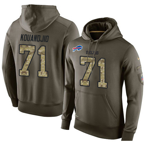 NFL Nike Buffalo Bills #71 Cyrus Kouandjio Green Salute To Service Men's Pullover Hoodie